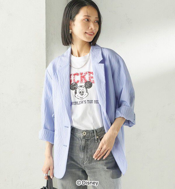 SHIPS for women「《予約》〈手洗い可能〉ピン ストライプ シャツライク ジャケット」|テーラードジャケット|