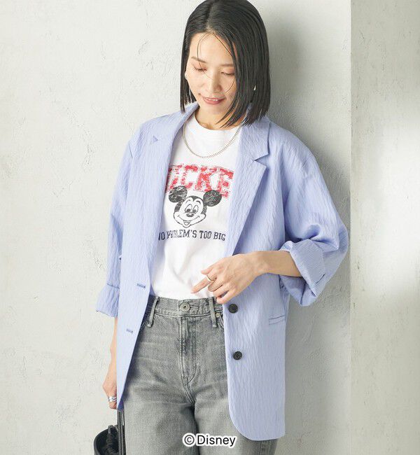 SHIPS for women「《予約》〈手洗い可能〉ピン ストライプ シャツライク ジャケット」|テーラードジャケット|