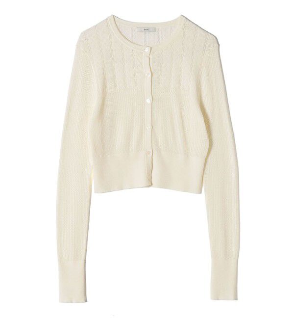 SHIPS for women「《予約》堀田茜&times;SHIPS:〈手洗い可能〉アイレット ニット カーディガン」|カーディガン|