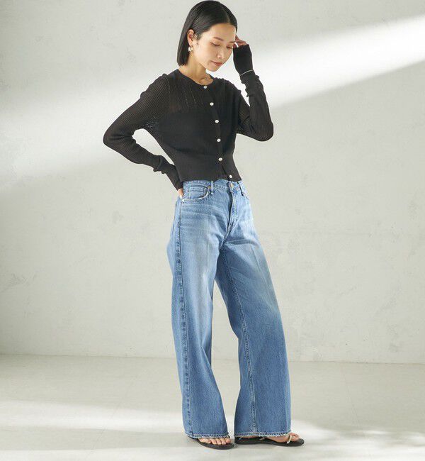 SHIPS for women「《予約》堀田茜&times;SHIPS:〈手洗い可能〉アイレット ニット カーディガン」|カーディガン|