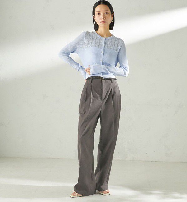 SHIPS for women「《予約》堀田茜&times;SHIPS:〈手洗い可能〉アイレット ニット カーディガン」|カーディガン|