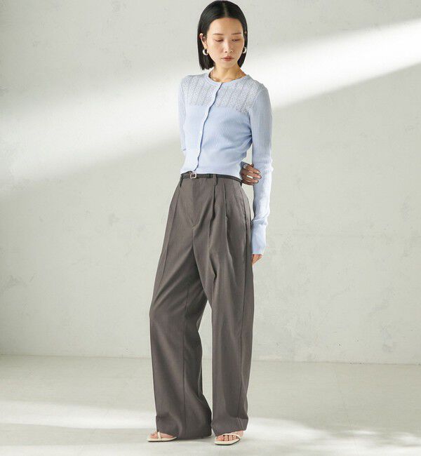 SHIPS for women「《予約》堀田茜&times;SHIPS:〈手洗い可能〉アイレット ニット カーディガン」|カーディガン|