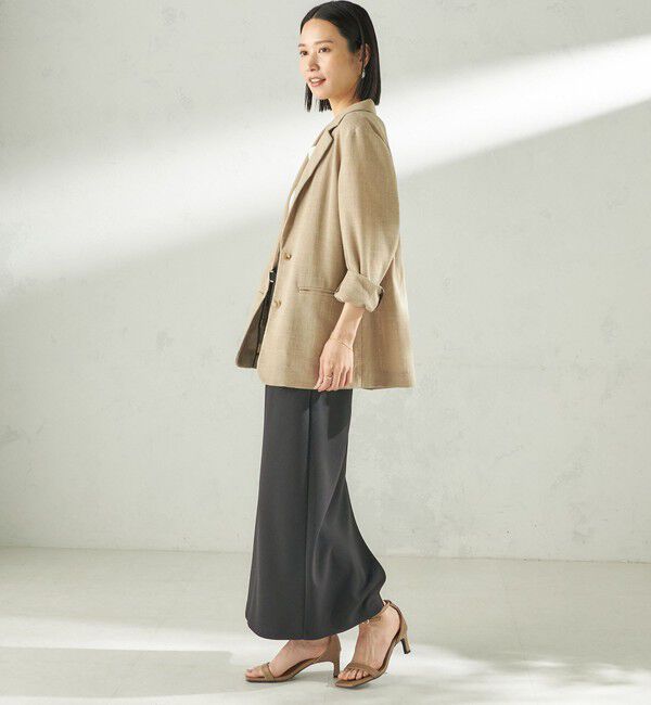 SHIPS for women「《予約》堀田茜&times;SHIPS:〈手洗い可能〉ベルト 付き ジョーゼット スカート」|スカート|