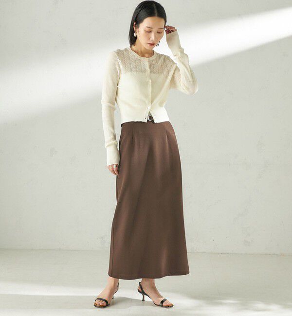 SHIPS for women「《予約》堀田茜&times;SHIPS:〈手洗い可能〉ベルト 付き ジョーゼット スカート」|スカート|
