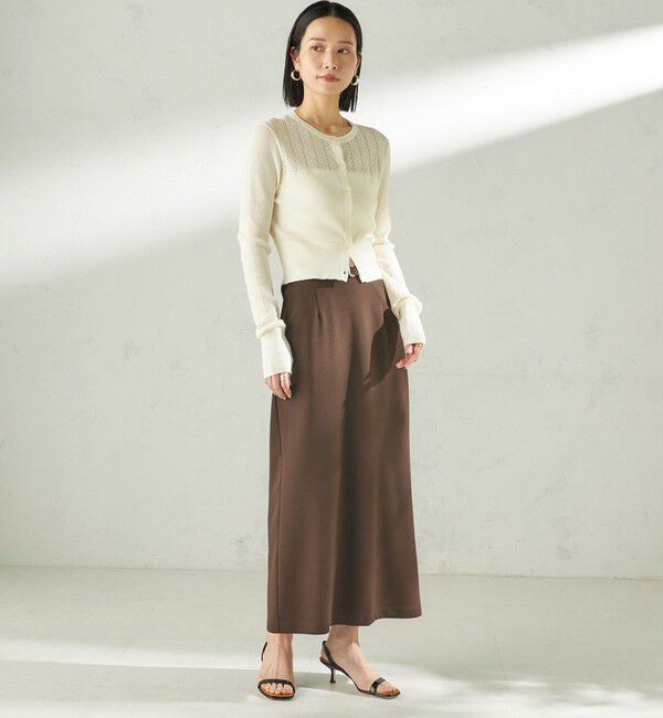 SHIPS for women「《予約》堀田茜&times;SHIPS:〈手洗い可能〉ベルト 付き ジョーゼット スカート」|スカート|