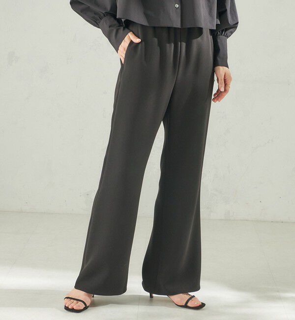 SHIPS for women「《予約》堀田茜&times;SHIPS:〈手洗い可能〉ダブルクロス ベルト 付き パンツ」|その他|