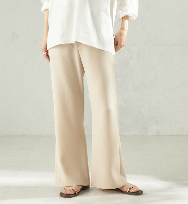 SHIPS for women「《予約》堀田茜&times;SHIPS:〈手洗い可能〉ダブルクロス ベルト 付き パンツ」|その他|