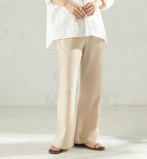 SHIPS for women「《予約》堀田茜&times;SHIPS:〈手洗い可能〉ダブルクロス ベルト 付き パンツ」|その他|