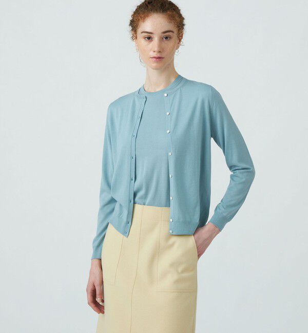 Ballsey「スーパーエクストラファインウール クルーネックカーディガン」|カーディガン|