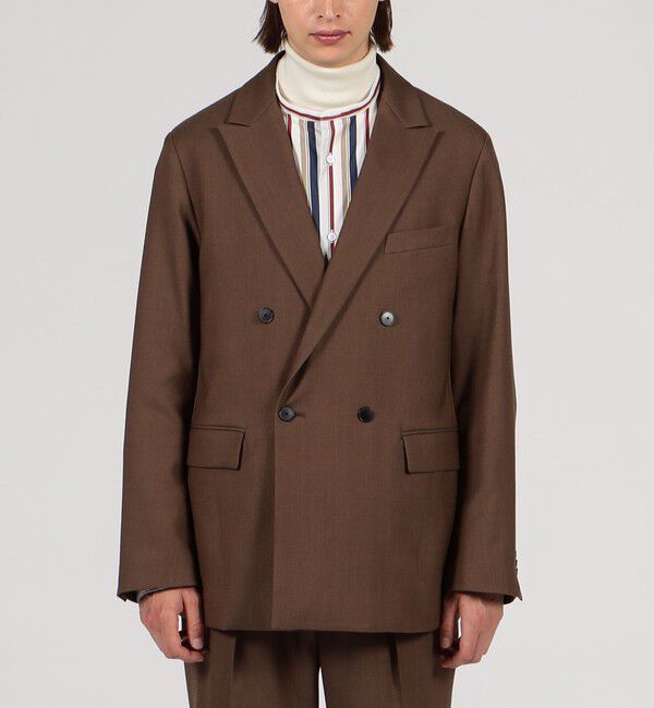 TOMORROWLAND MENS「ウールデニムシャンブレー ダブルブレステッド4Bジャケット」|テーラードジャケット|