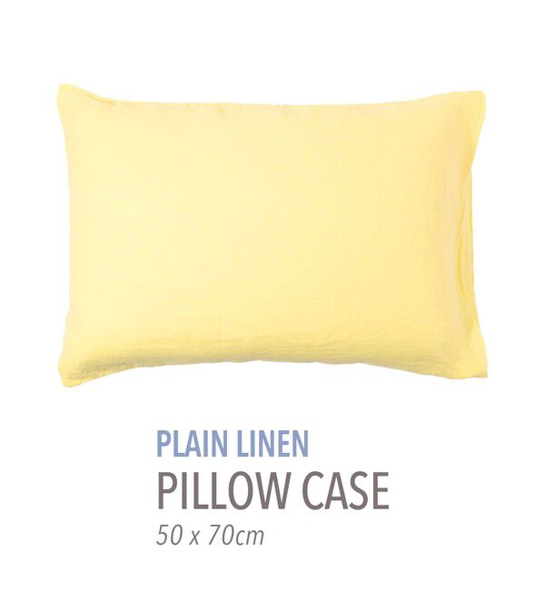 TOMORROWLAND HOME「プレーンリネン ピローケース（50cm &times; 70cm）」|その他|23 イエロー
