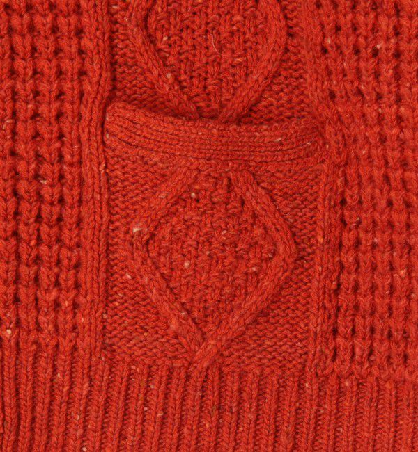 CABaN「ウールネップ ケーブルカーディガン」|ニット・セーター|