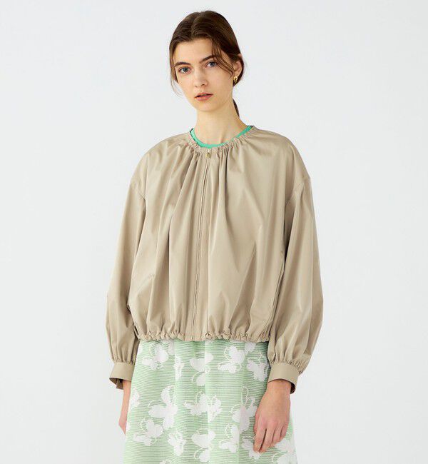 Ballsey「ライトパウダリータフタ ギャザーブルゾン」|ブルゾン・スタジャン|