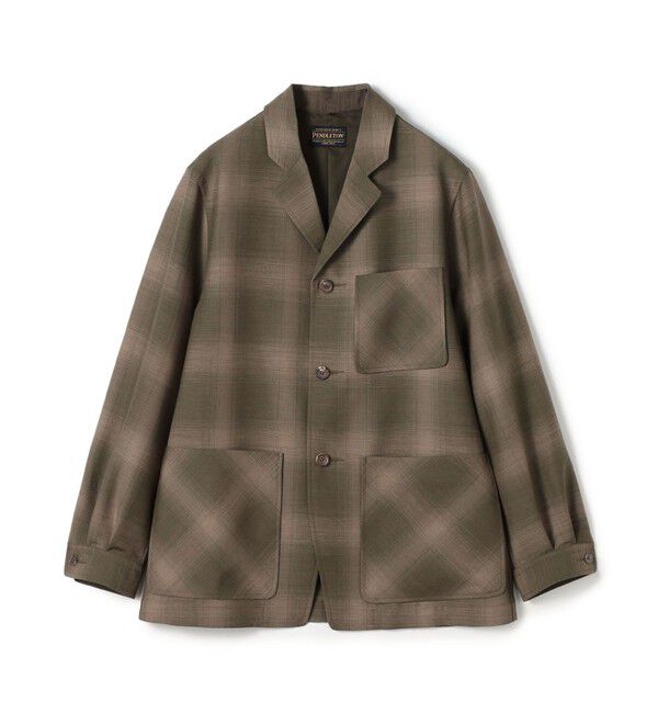 TOMORROWLAND MENS「【別注】PENDLETON ウールオンブレーチェック トップスタージャケット」|テーラードジャケット|56 カーキチェック