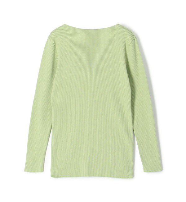 GALERIE VIE「ギザコットンリブ ボートネックプルオーバー」|ニット・セーター|53 グリーン