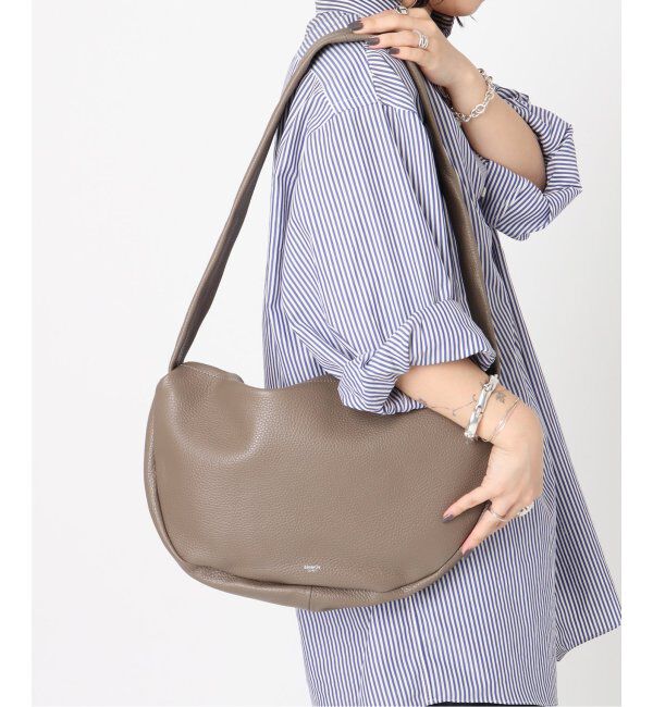  「【blancle/ ブランクレ】S.LETHER Semi circle half shoulder」|ショルダー・メッセンジャー|