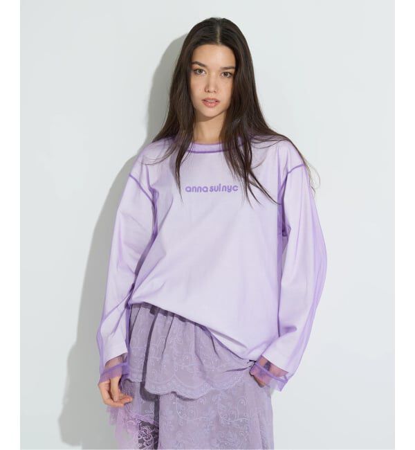 JOINT WORKS「ANNA SUI NYC / アナスイエヌワイシー  メッシュレイヤードロングTシャツ」|Tシャツ・カットソー|パープル