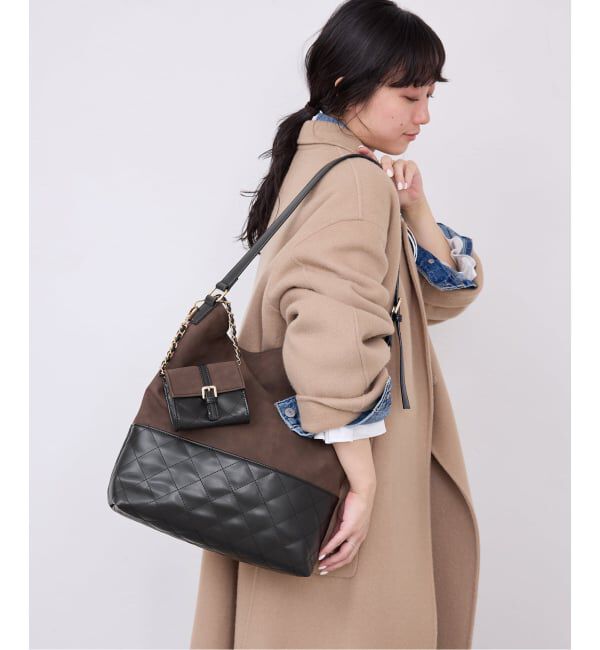 SLOBE IENA「SLOBE IENA ポーチ付きキルティングバッグ」|ショルダー・メッセンジャー|