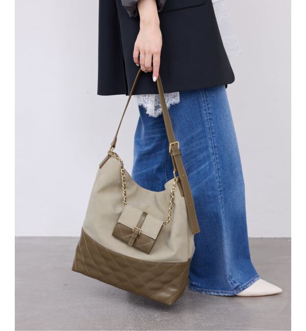 SLOBE IENA「SLOBE IENA ポーチ付きキルティングバッグ」|ショルダー・メッセンジャー|