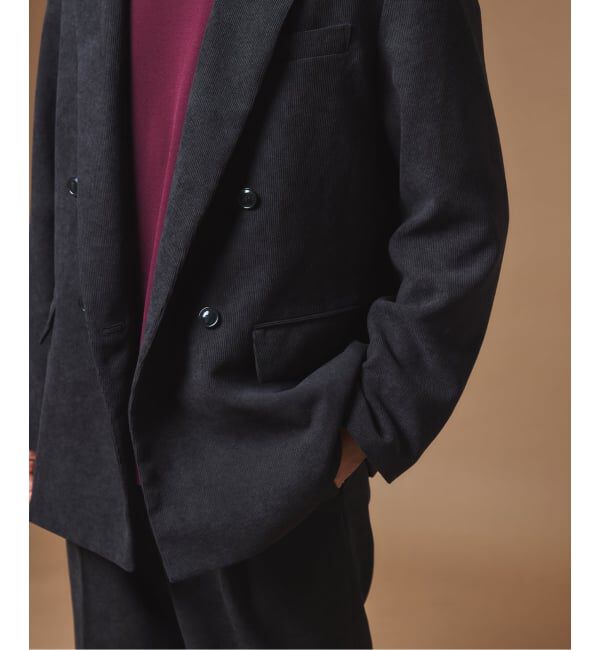 EDIFICE「"MULTI FUNCTION"  コーデュロイ ダブルブレスト 4ボタン ジャケット」|テーラードジャケット|