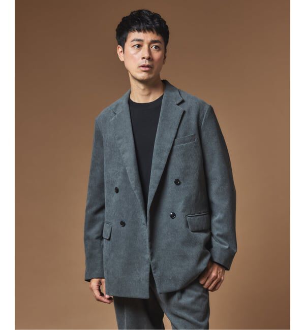 EDIFICE「"MULTI FUNCTION"  コーデュロイ ダブルブレスト 4ボタン ジャケット」|テーラードジャケット|