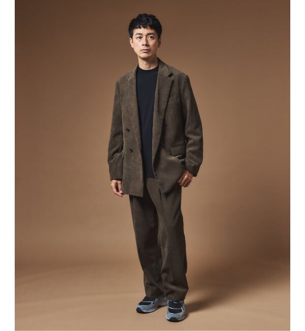 EDIFICE「"MULTI FUNCTION"  コーデュロイ ダブルブレスト 4ボタン ジャケット」|テーラードジャケット|