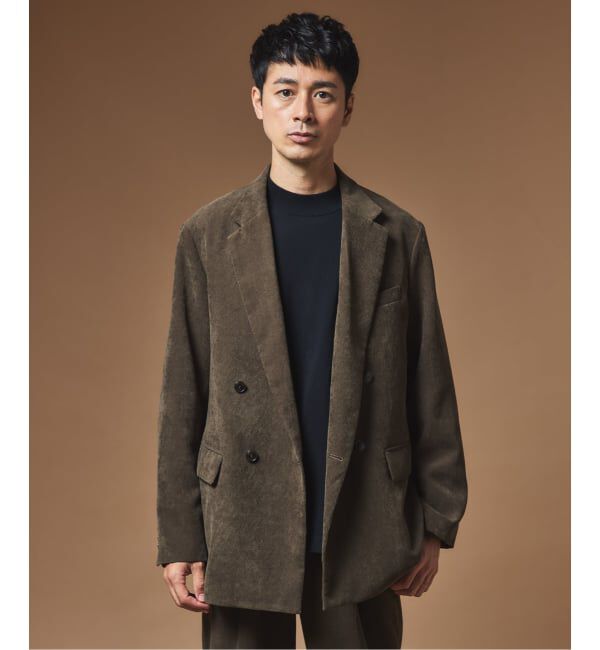 EDIFICE「"MULTI FUNCTION"  コーデュロイ ダブルブレスト 4ボタン ジャケット」|テーラードジャケット|