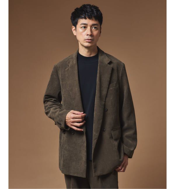 EDIFICE「"MULTI FUNCTION"  コーデュロイ ダブルブレスト 4ボタン ジャケット」|テーラードジャケット|