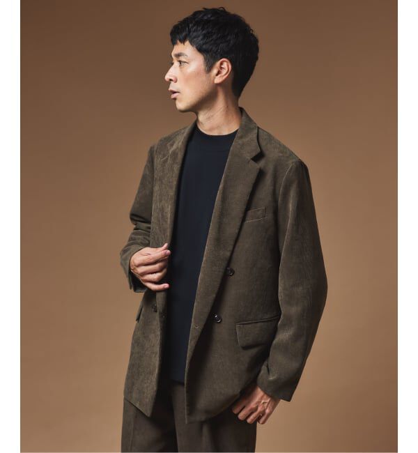 EDIFICE「"MULTI FUNCTION"  コーデュロイ ダブルブレスト 4ボタン ジャケット」|テーラードジャケット|