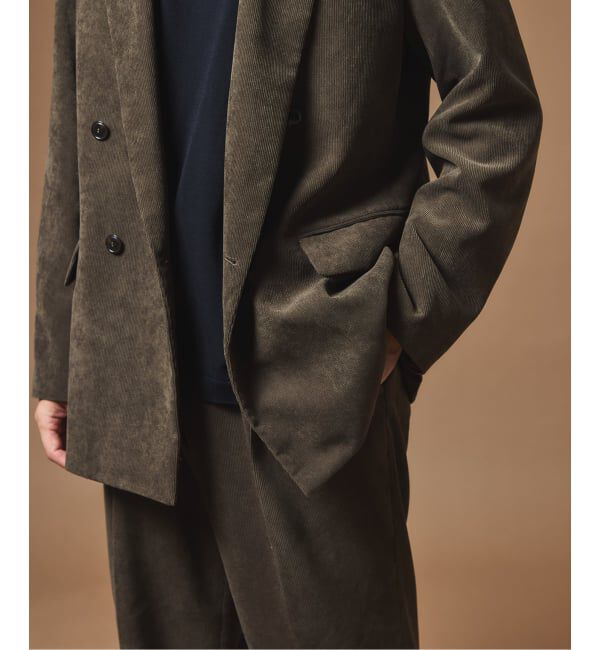 EDIFICE「"MULTI FUNCTION"  コーデュロイ ダブルブレスト 4ボタン ジャケット」|テーラードジャケット|