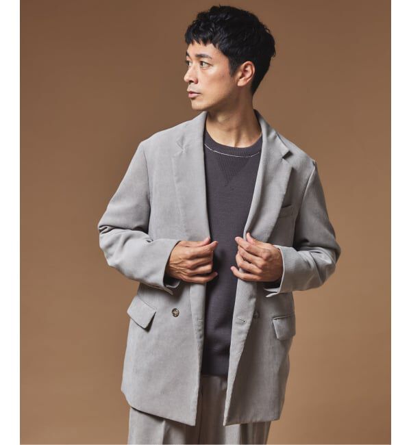 EDIFICE「"MULTI FUNCTION"  コーデュロイ ダブルブレスト 4ボタン ジャケット」|テーラードジャケット|