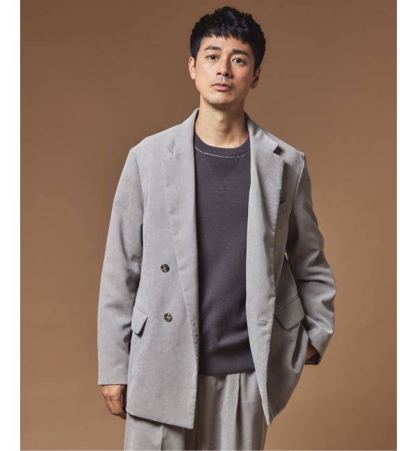 EDIFICE「"MULTI FUNCTION"  コーデュロイ ダブルブレスト 4ボタン ジャケット」|テーラードジャケット|