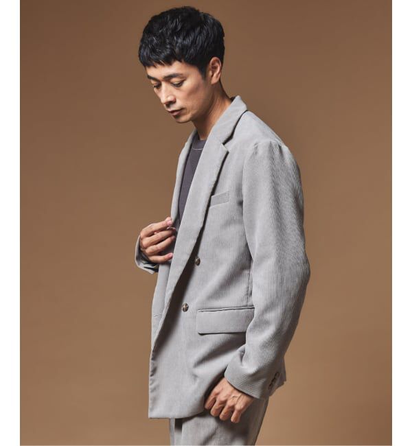 EDIFICE「"MULTI FUNCTION"  コーデュロイ ダブルブレスト 4ボタン ジャケット」|テーラードジャケット|