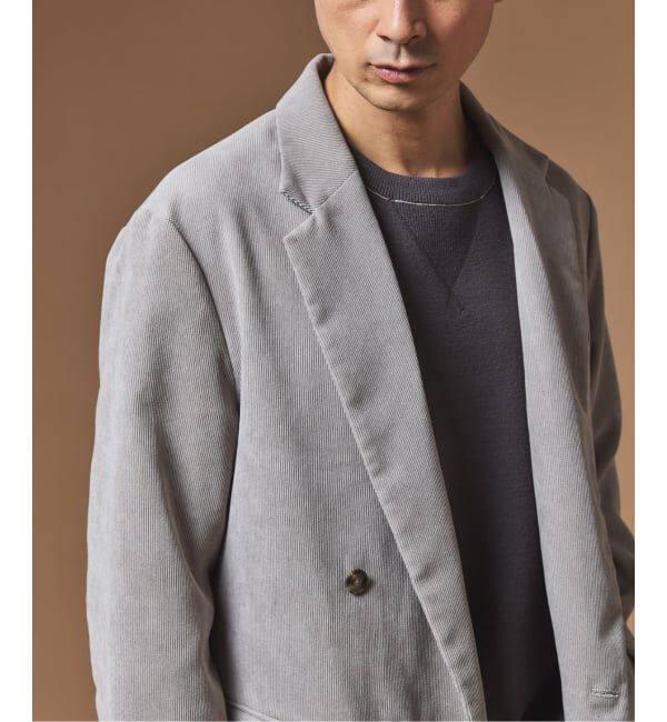 EDIFICE「"MULTI FUNCTION"  コーデュロイ ダブルブレスト 4ボタン ジャケット」|テーラードジャケット|