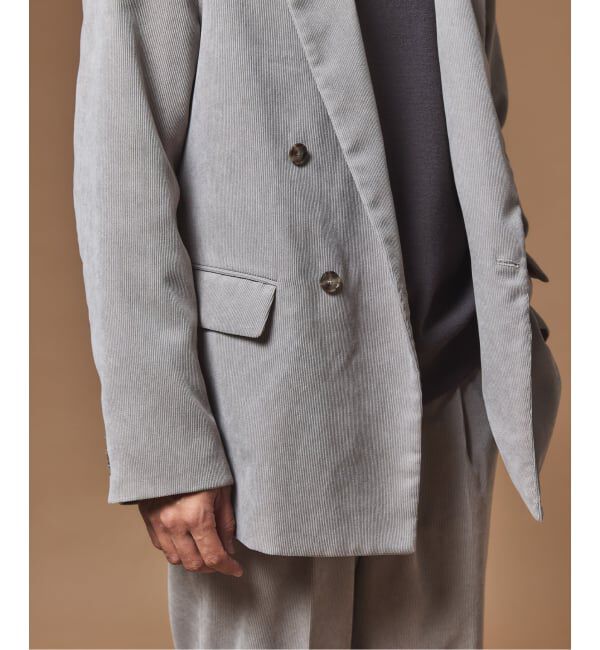 EDIFICE「"MULTI FUNCTION"  コーデュロイ ダブルブレスト 4ボタン ジャケット」|テーラードジャケット|