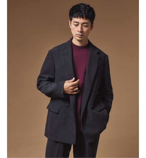 EDIFICE「"MULTI FUNCTION"  コーデュロイ ダブルブレスト 4ボタン ジャケット」|テーラードジャケット|