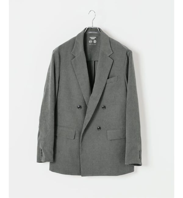 EDIFICE「"MULTI FUNCTION"  コーデュロイ ダブルブレスト 4ボタン ジャケット」|テーラードジャケット|
