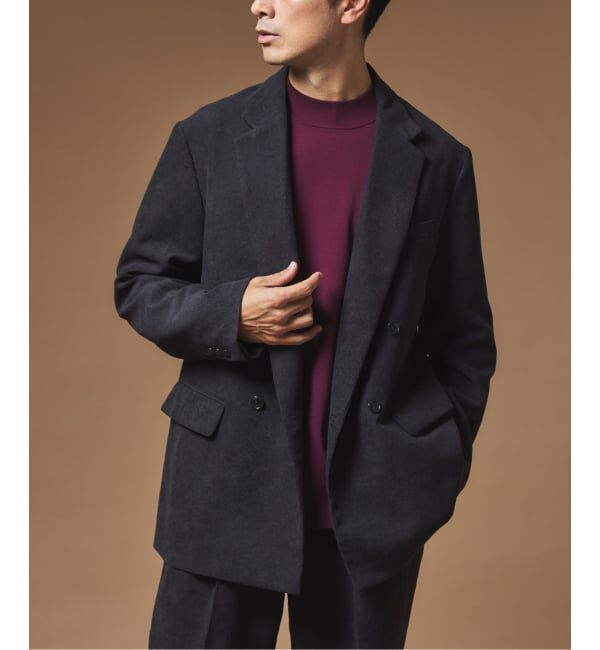 EDIFICE「"MULTI FUNCTION"  コーデュロイ ダブルブレスト 4ボタン ジャケット」|テーラードジャケット|