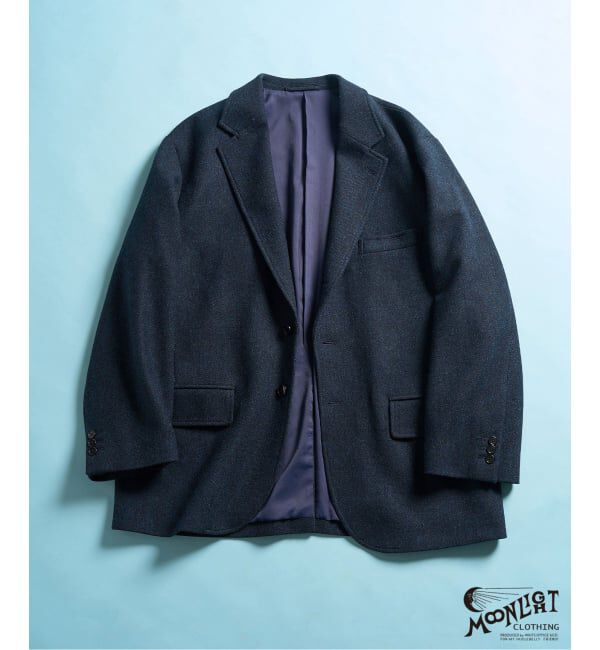 417 EDIFICE「【MOONLIGHT CLOTHING】 British Pattern ジャケット」|テーラードジャケット|ネイビー