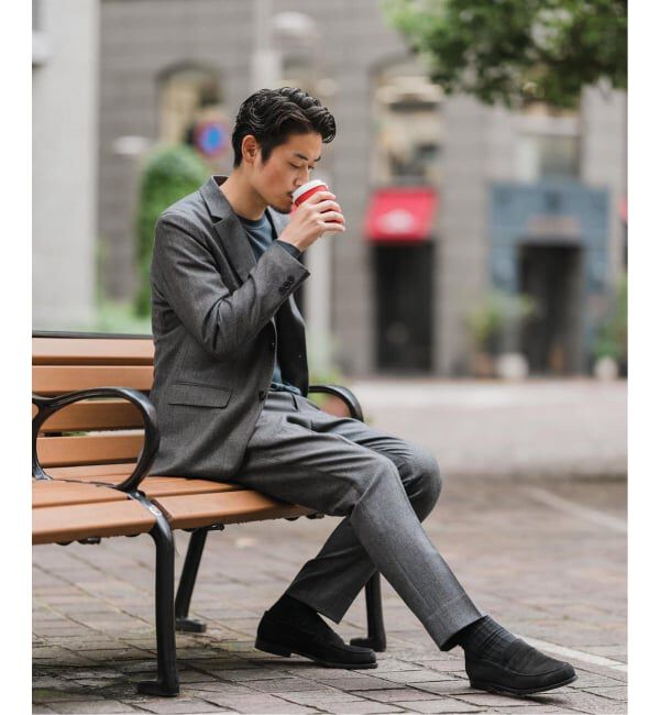 EDIFICE「SUPER 120&rsquo;s ウールサキソニー 2ボタン ジャケット【セットアップ着用可能】」|テーラードジャケット|