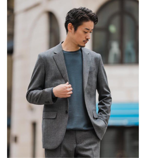 EDIFICE「SUPER 120&rsquo;s ウールサキソニー 2ボタン ジャケット【セットアップ着用可能】」|テーラードジャケット|