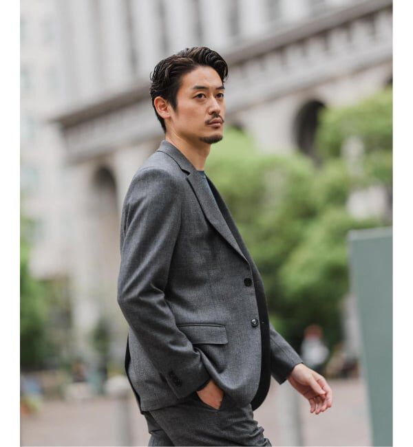 EDIFICE「SUPER 120&rsquo;s ウールサキソニー 2ボタン ジャケット【セットアップ着用可能】」|テーラードジャケット|