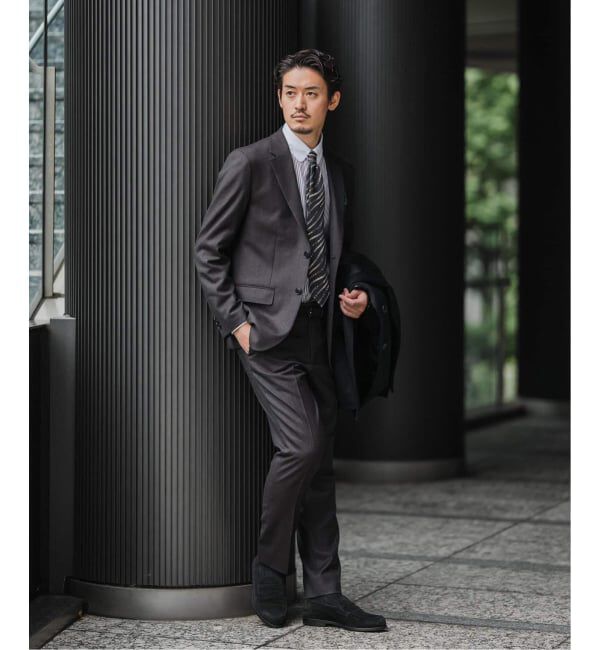 EDIFICE「SUPER 120&rsquo;s ウールサキソニー 2ボタン ジャケット【セットアップ着用可能】」|テーラードジャケット|