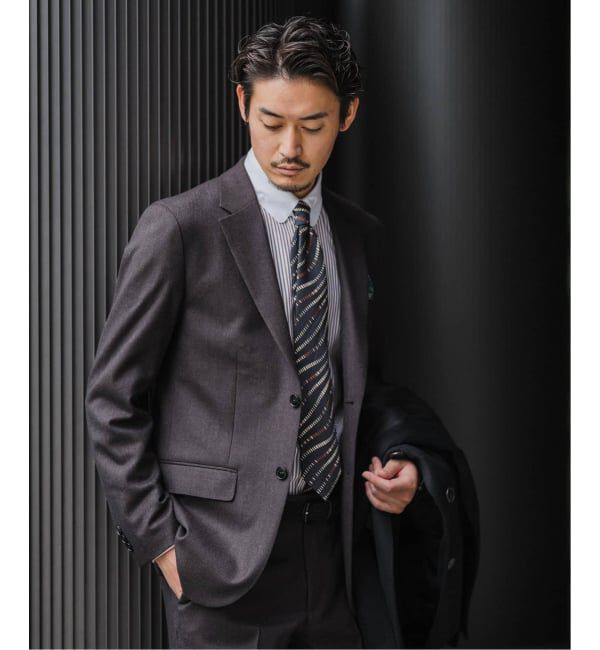 EDIFICE「SUPER 120&rsquo;s ウールサキソニー 2ボタン ジャケット【セットアップ着用可能】」|テーラードジャケット|