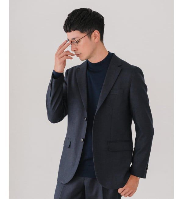 EDIFICE「SUPER 120&rsquo;s ウールサキソニー 2ボタン ジャケット【セットアップ着用可能】」|テーラードジャケット|