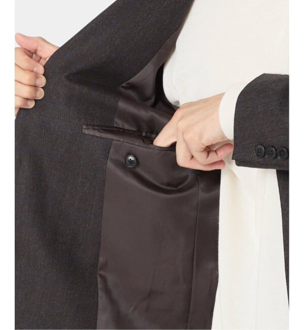 EDIFICE「SUPER 120&rsquo;s ウールサキソニー 2ボタン ジャケット【セットアップ着用可能】」|テーラードジャケット|