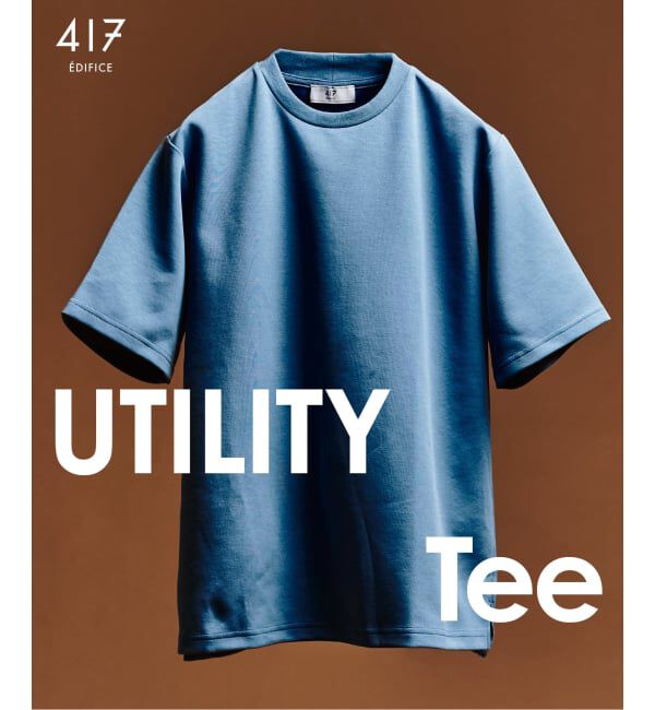 417 EDIFICE「utility everyday Tシャツ  &rdquo;接触冷感＆速乾＆アンチピリング&rdquo;」|Tシャツ・カットソー|ブルー A