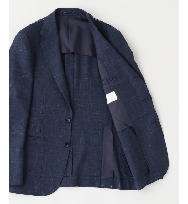 EDIFICE「ドレス ジャケット 3ボタン ウールリネン(CHECK)」|テーラードジャケット|