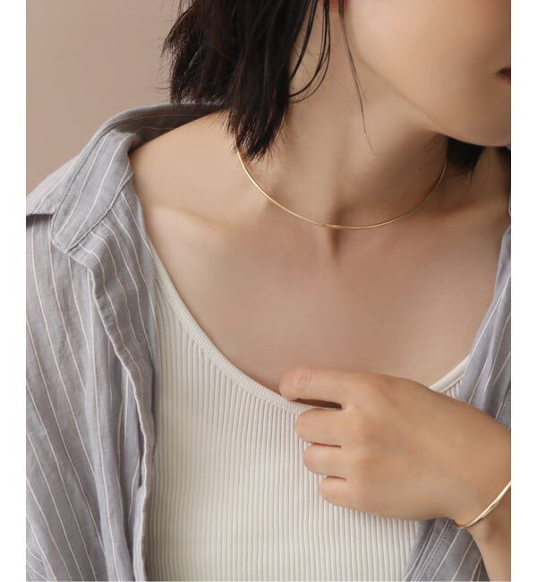 Lilas by Spick&Span「《予約》2.5パイプCガタチョーカー K10」|ネックレス|