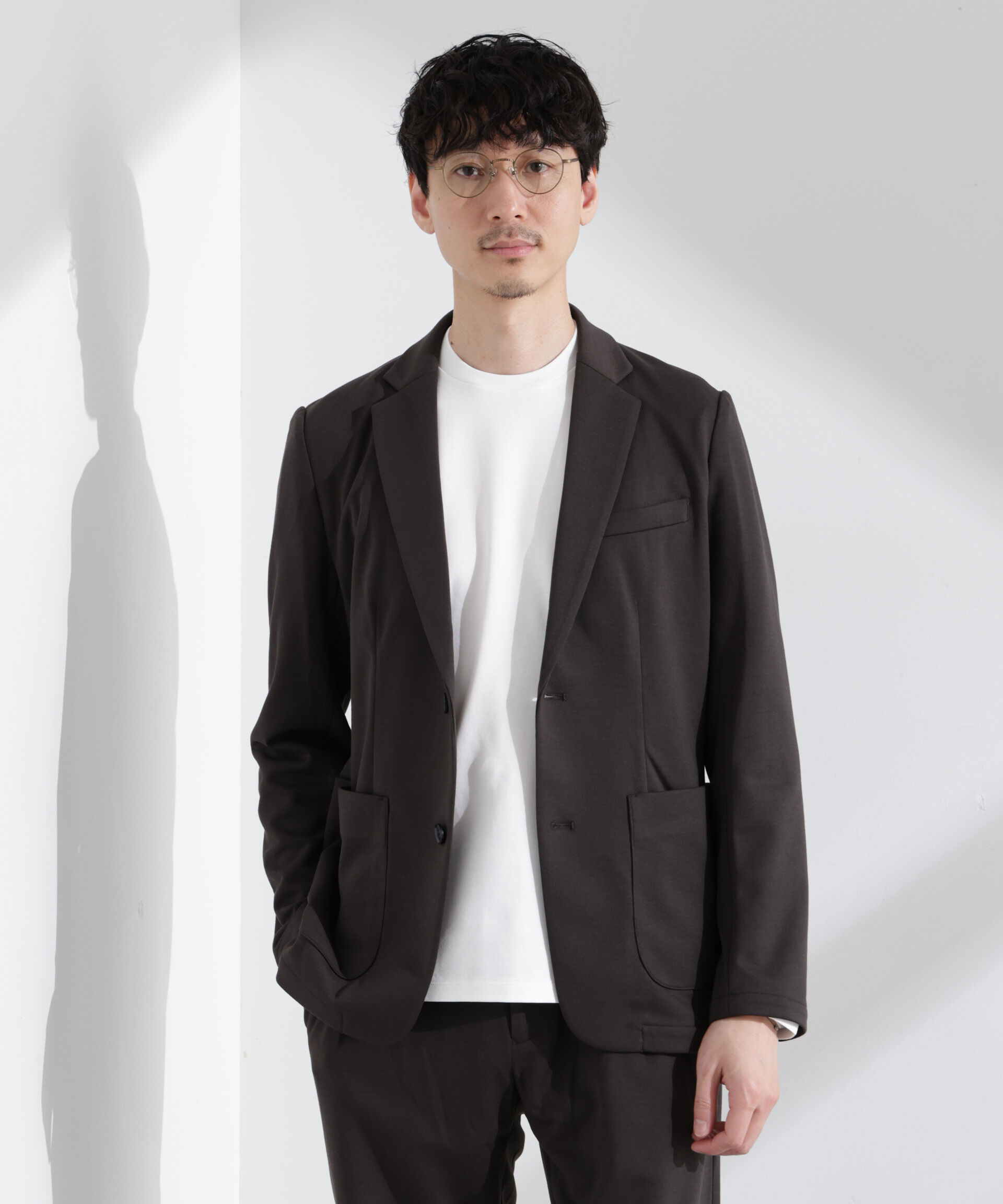 nano･universe「ポリエステルダンボール セットアップ」|スーツ|